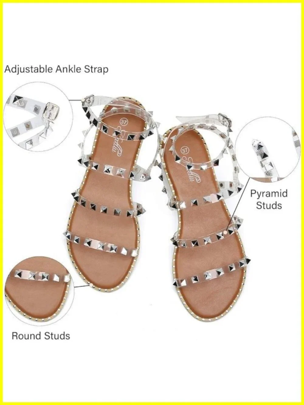 Studded Strappy Flat Sandals | Gladiator Style | Women's Sandals